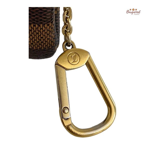 Authentic Louis Vuitton Brown Damier Ebene Canvas Pochette Cles Key Pouch - Picture 6 of 14